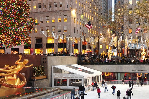 Ice rink at Rockefeller Center New York