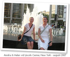 Annika och Helen i New York